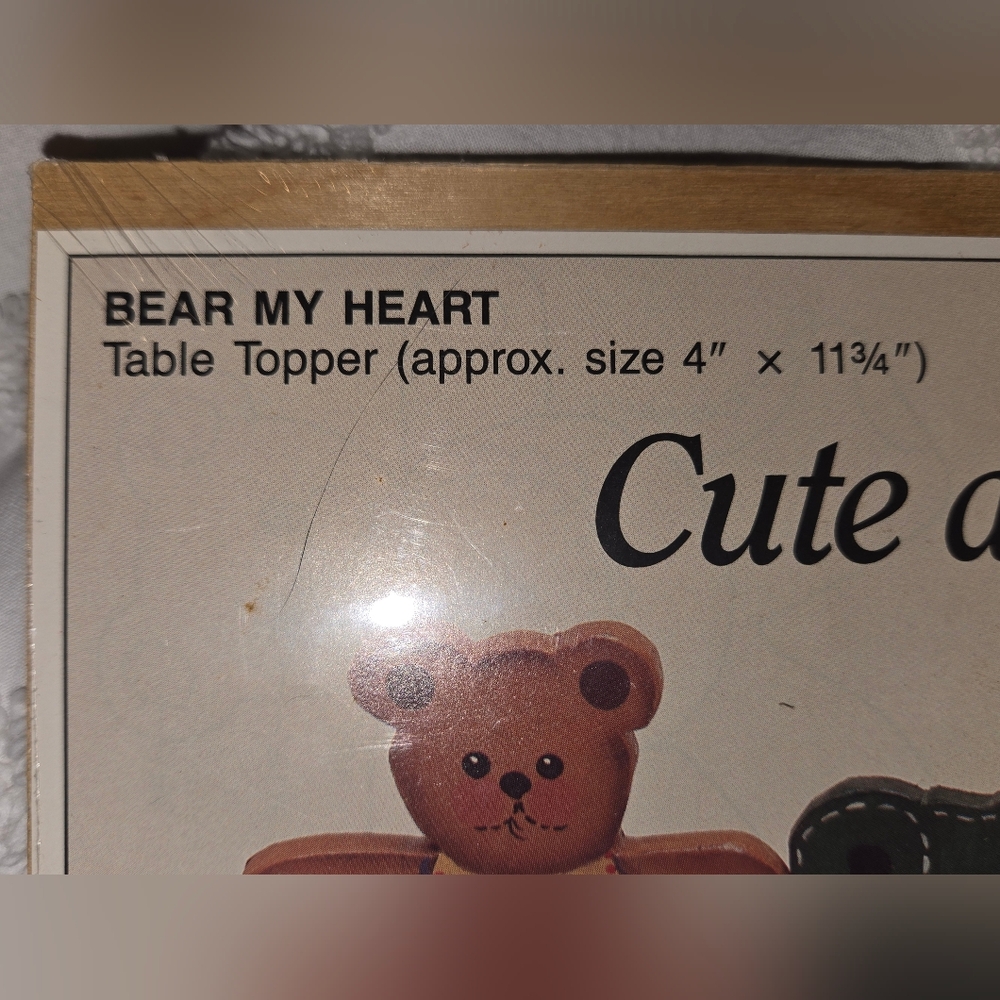 Vintage Bear My Heart Cute and Clever Cut-Outs Craft Kit NOS NIP - Picture 3 of 9